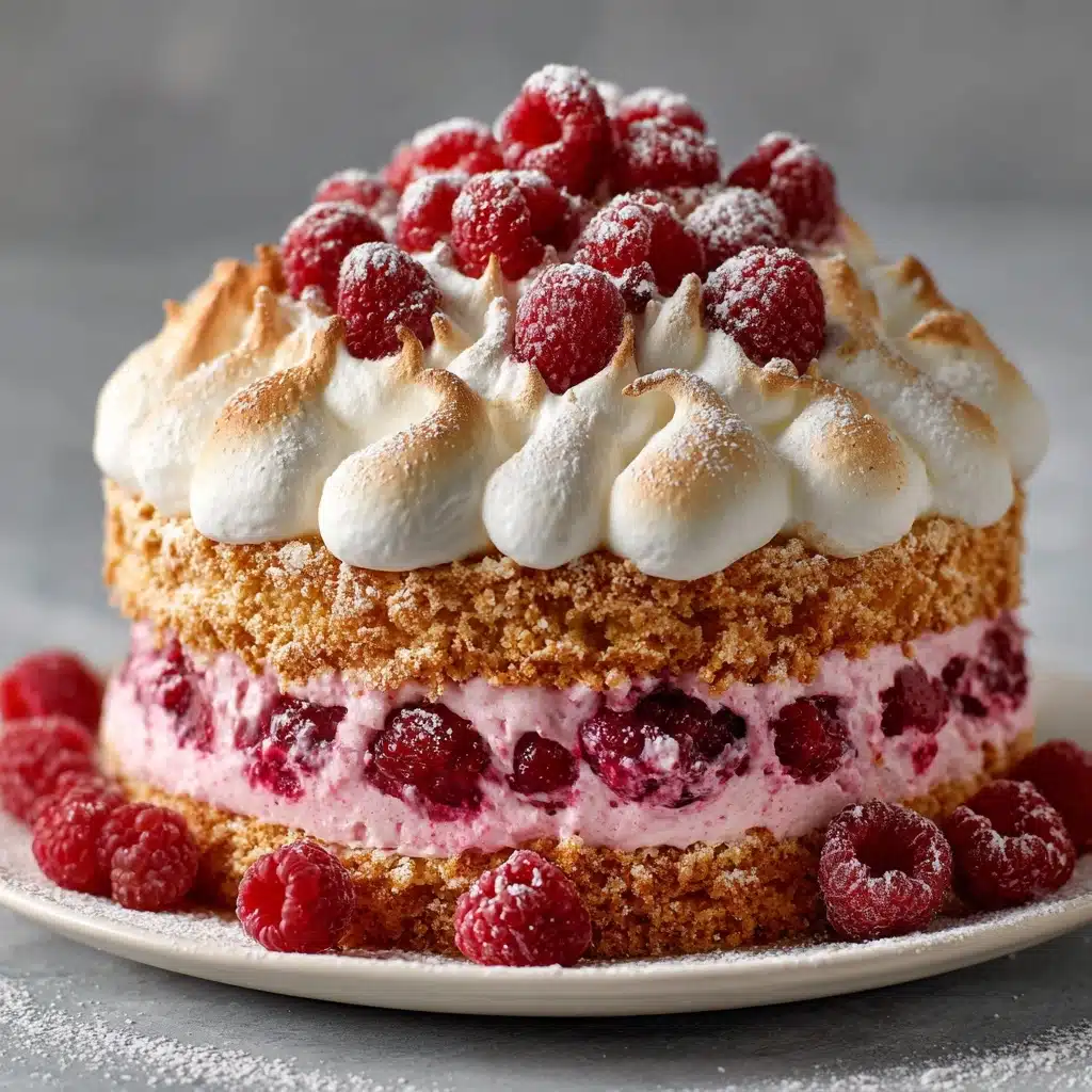 Meringue Roulade with Raspberries Recipe