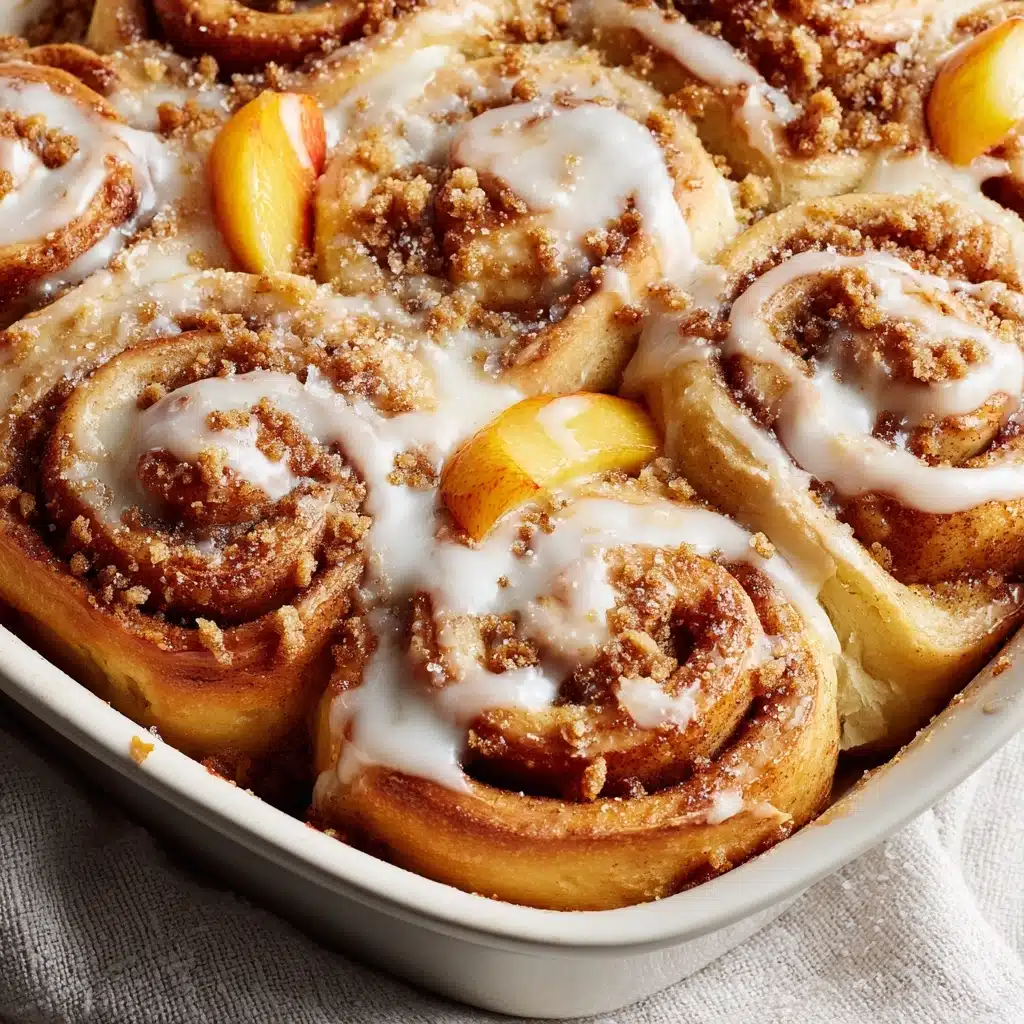 Peach Cobbler Cinnamon Rolls Recipe