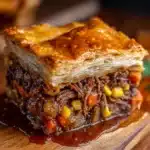 Brisket Pot Pie with Cheddar and Monterey Jack Recipe