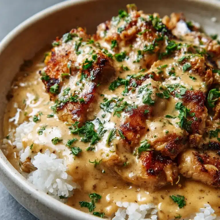 Creamy Smothered Chicken and Rice Recipe