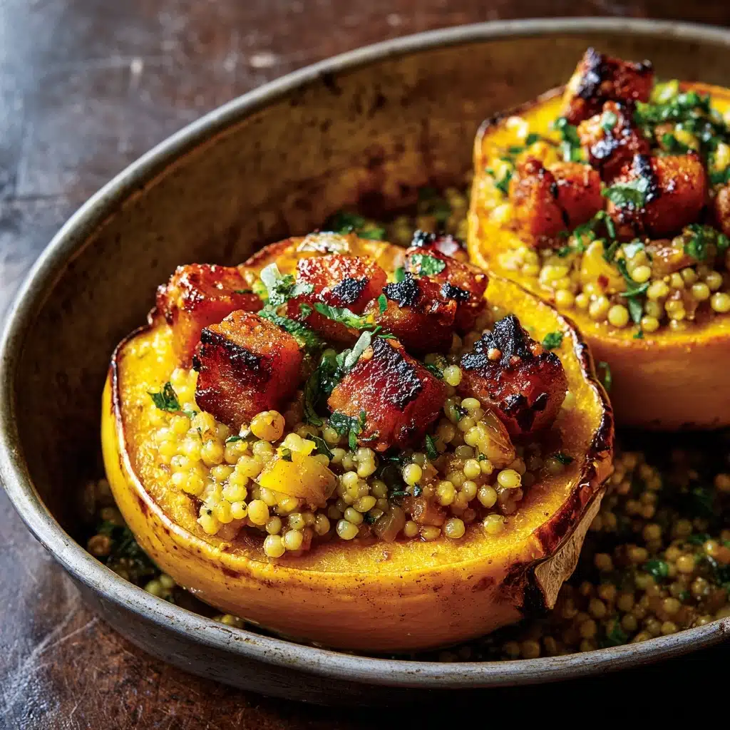 ed Butternut Squash Stuffed with Chicken Recipe - Recipe Image