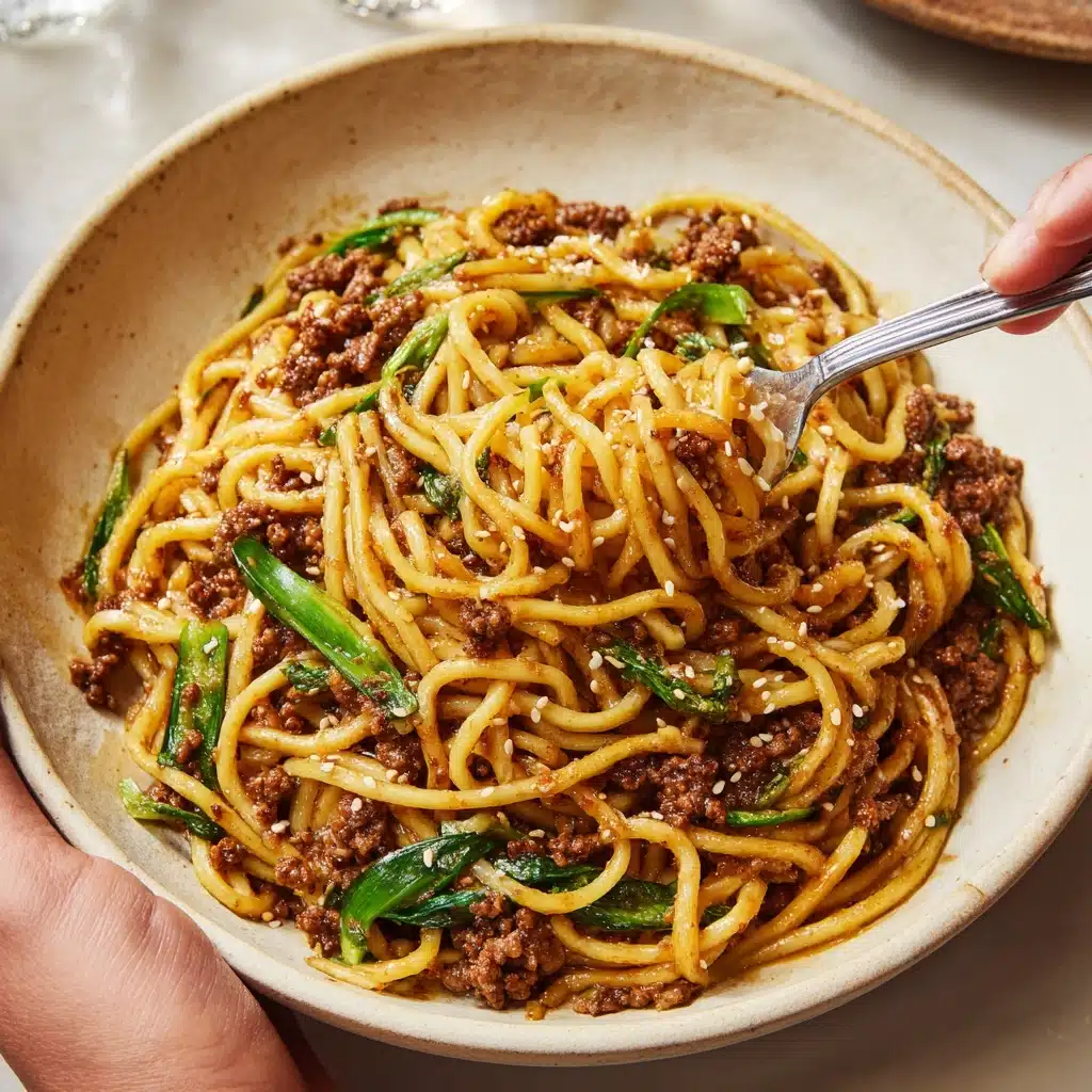 Mongolian Ground Beef and Noodles Recipe