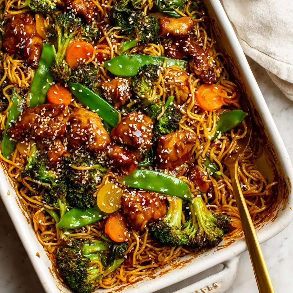 Honey Sesame Chicken Noodle Bake Recipe - Recipe Image