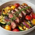 Sizzling Steak with Roasted Veggies Recipe