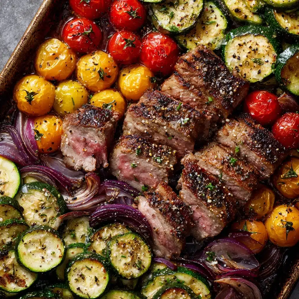 Sizzling Steak with Roasted Veggies Recipe - Recipe Image