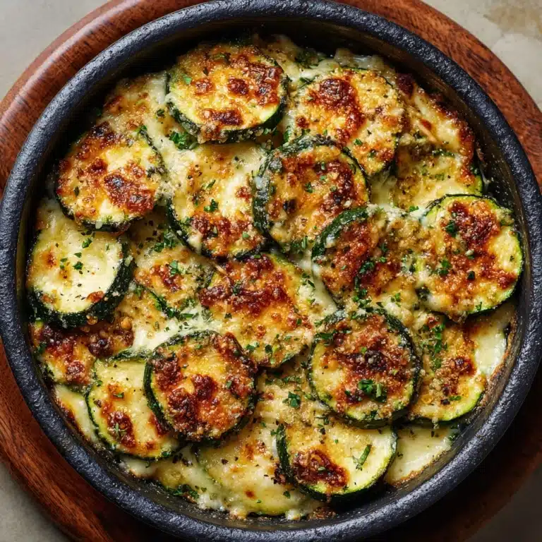 Cheesy Garlic Zucchini Steaks Recipe