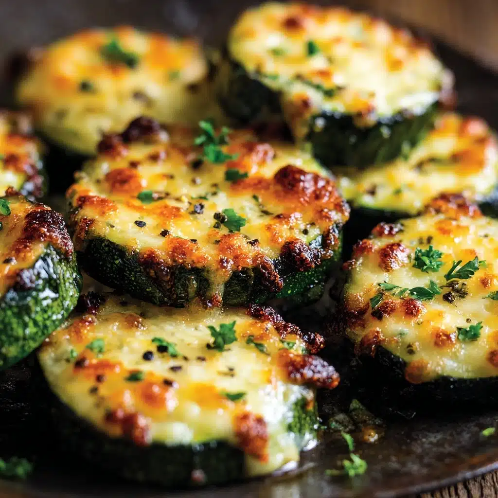 Cheesy Garlic Zucchini Steaks Recipe - Recipe Image