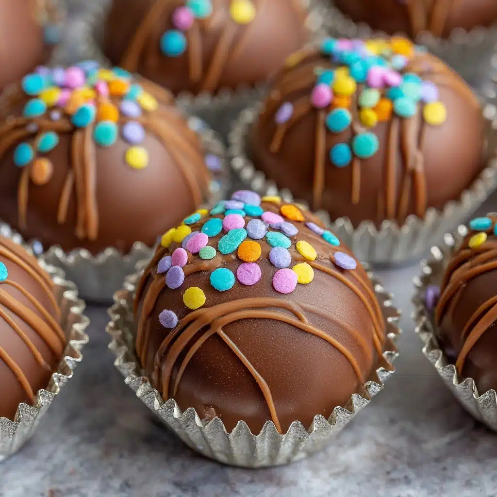 Chocolate-covered Christmas Cake Puffs Recipe