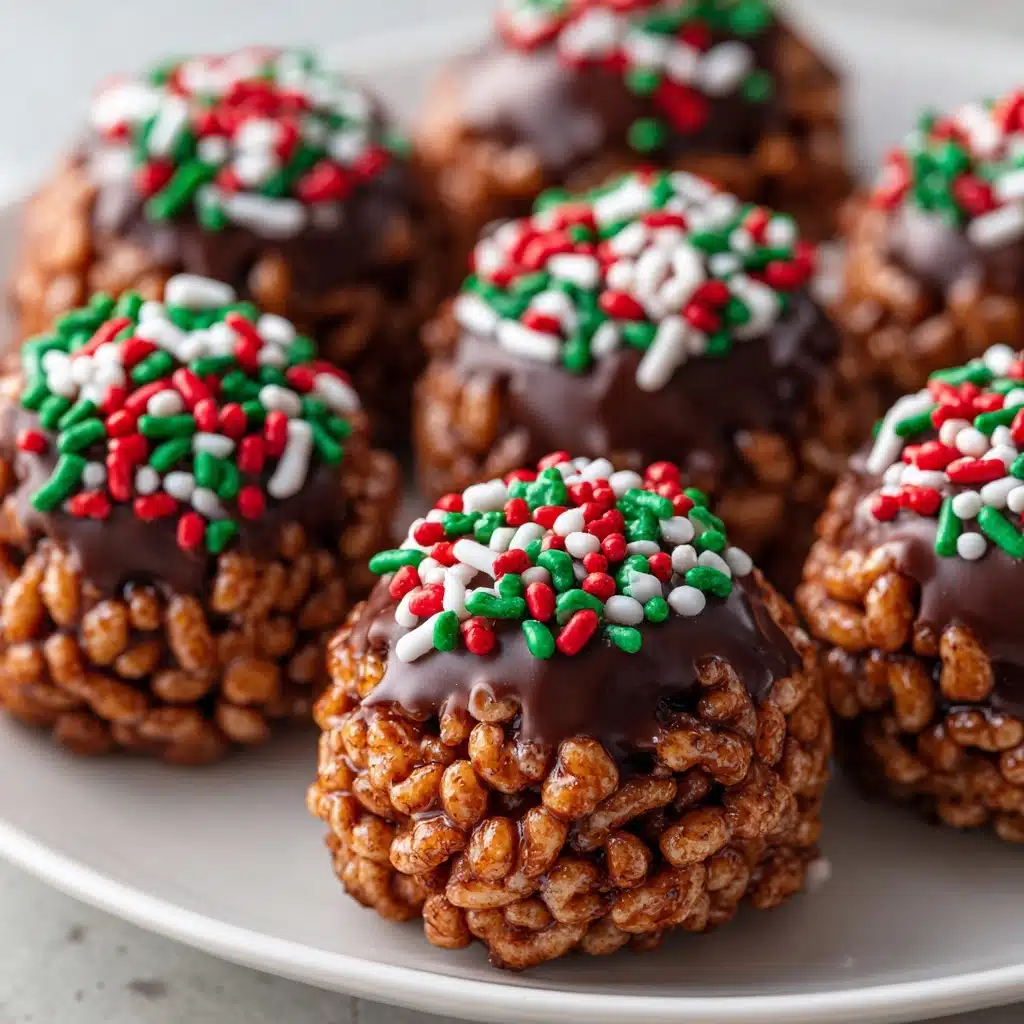 Rice Krispie Christmas Puddings Recipe - Recipe Image