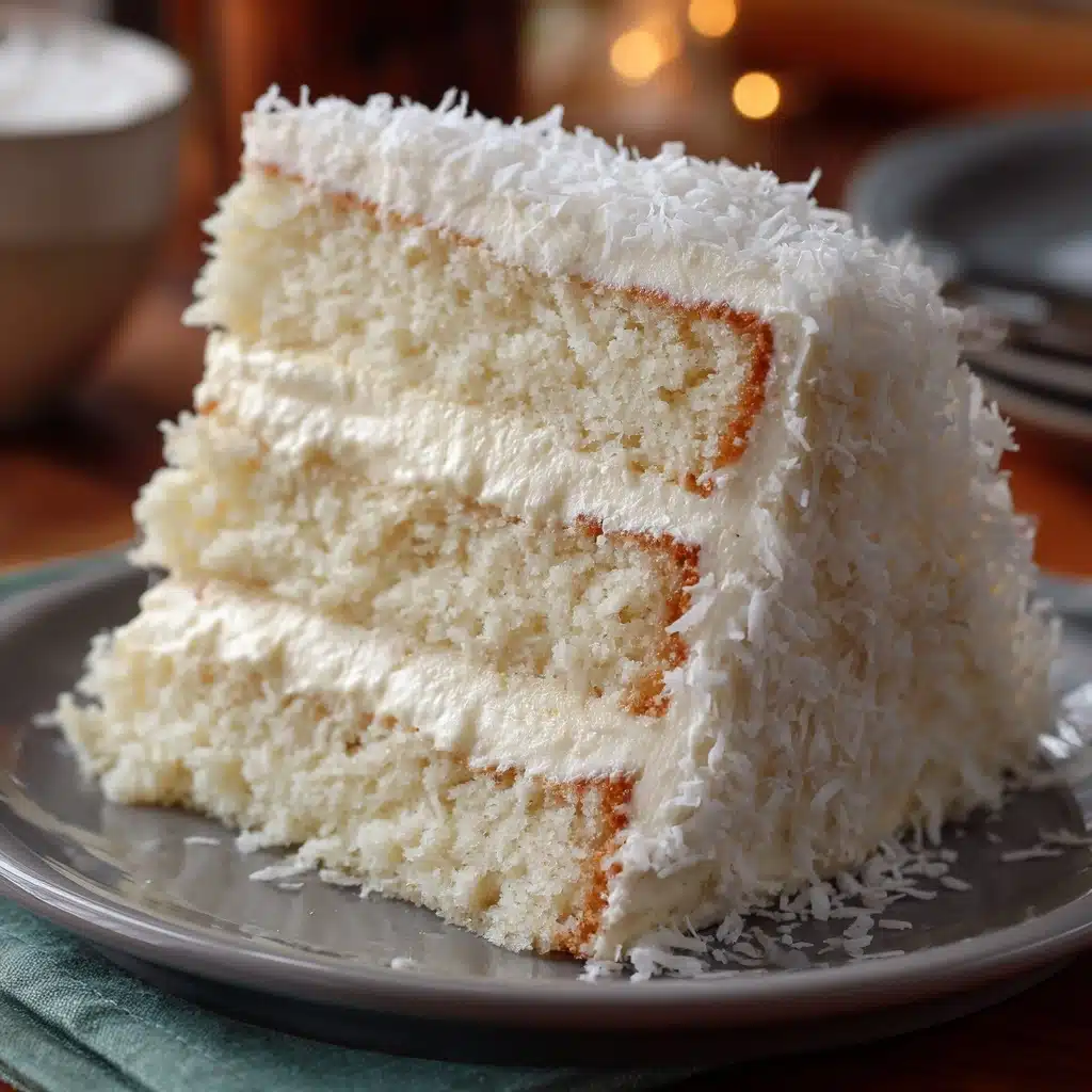 Delicious Creamy Coconut Cake Recipe - Recipe Image