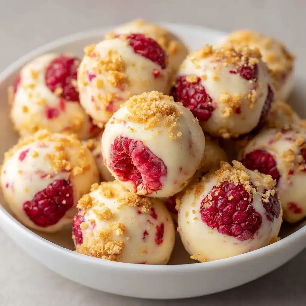 White Chocolate Raspberry Cheesecake Balls Recipe