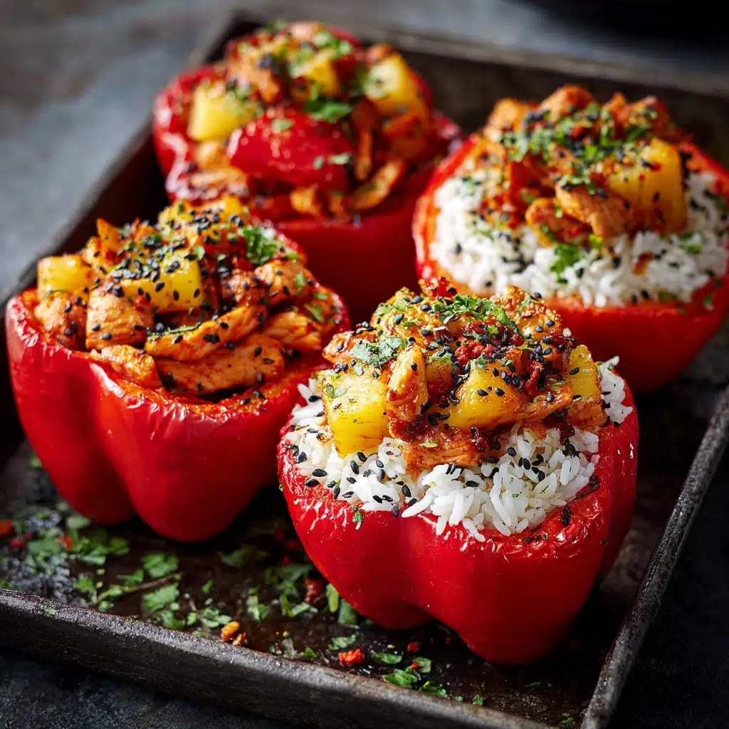 Teriyaki Pineapple Chicken & Rice Stuffed Peppers Recipe - Recipe Image