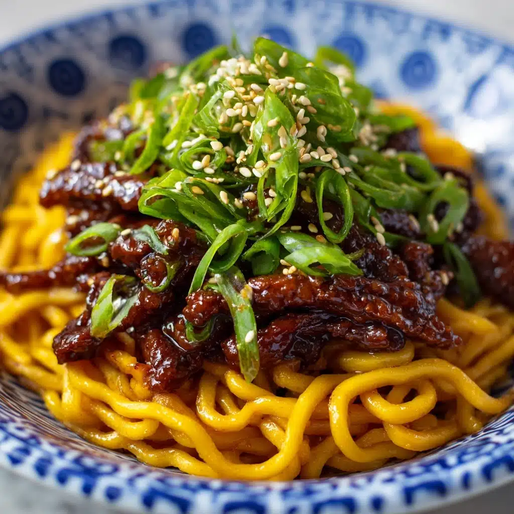 Mongolian Beef and Noodle Recipe - Recipe Image
