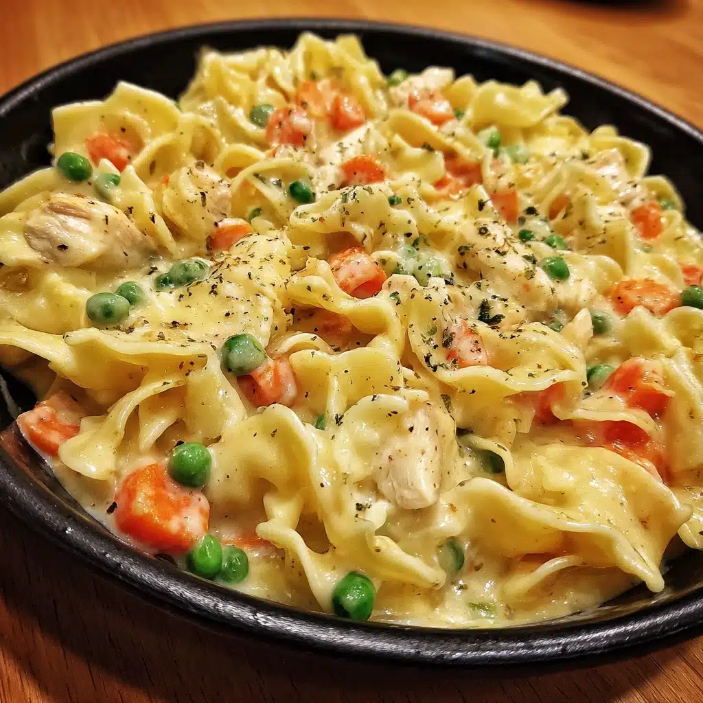 Chicken Pot Pie Noodle Skillet Recipe - Recipe Image