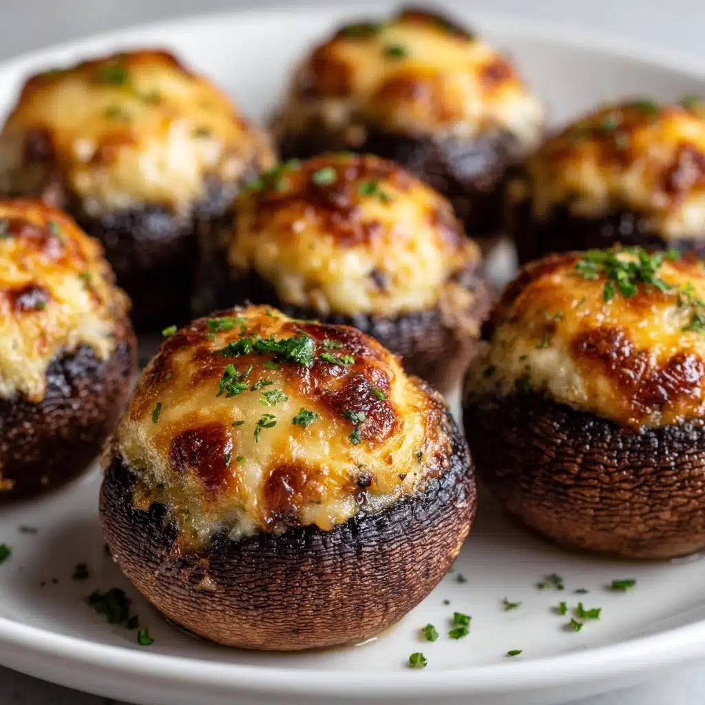 Delicious Mushrooms Stuffed with Crab Meat Recipe - Recipe Image