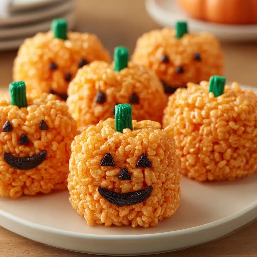 Pumpkin-Shaped Rice Krispie Treats Recipe - Recipe Image
