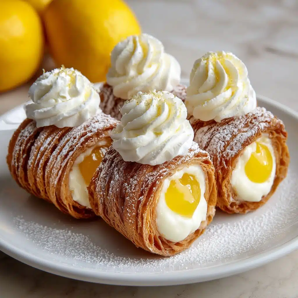 Zesty Lemon Meringue Pie Cannolis Recipe - Recipe Image