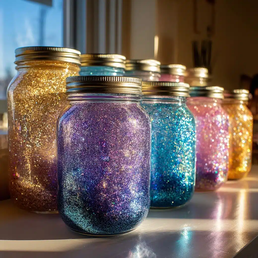Suncatcher Glitter Jars Create Sparkling Magic Today! Recipe - Recipe Image