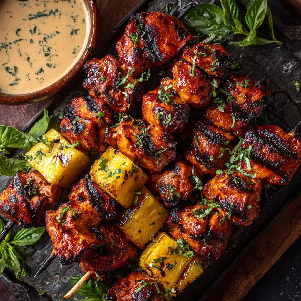 Chipotle Pineapple Bang Bang Chicken Skewers Recipe - Recipe Image