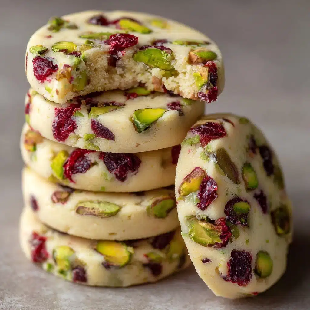 Cranberry Pistachio Shortbread Cookies Recipe - Recipe Image