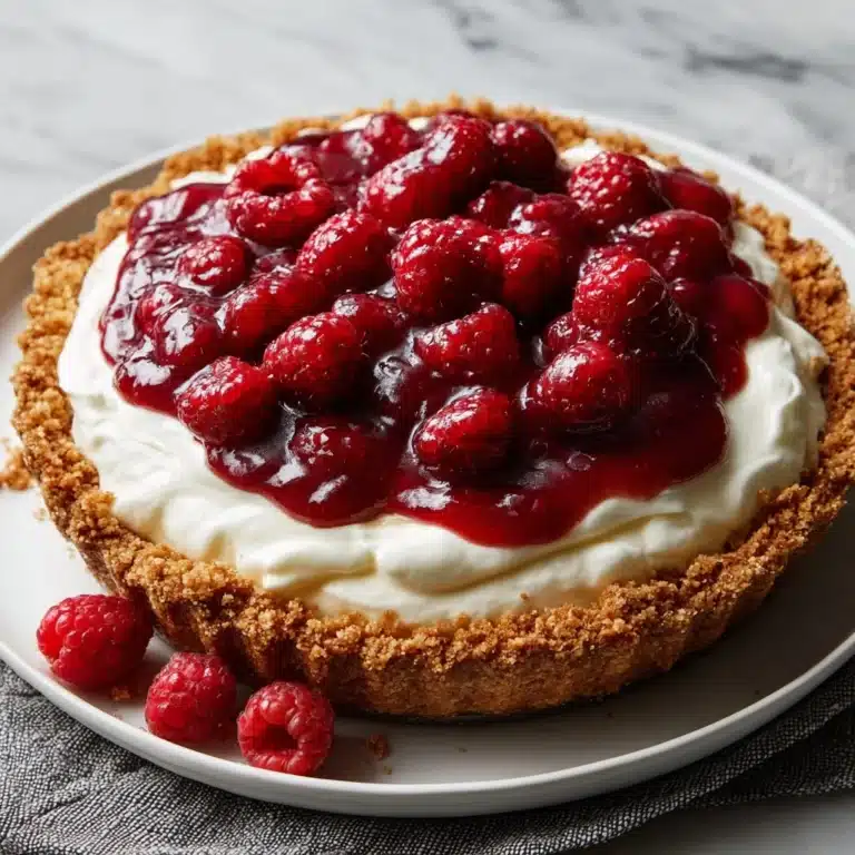 No Bake Raspberry Cream Pie Recipe