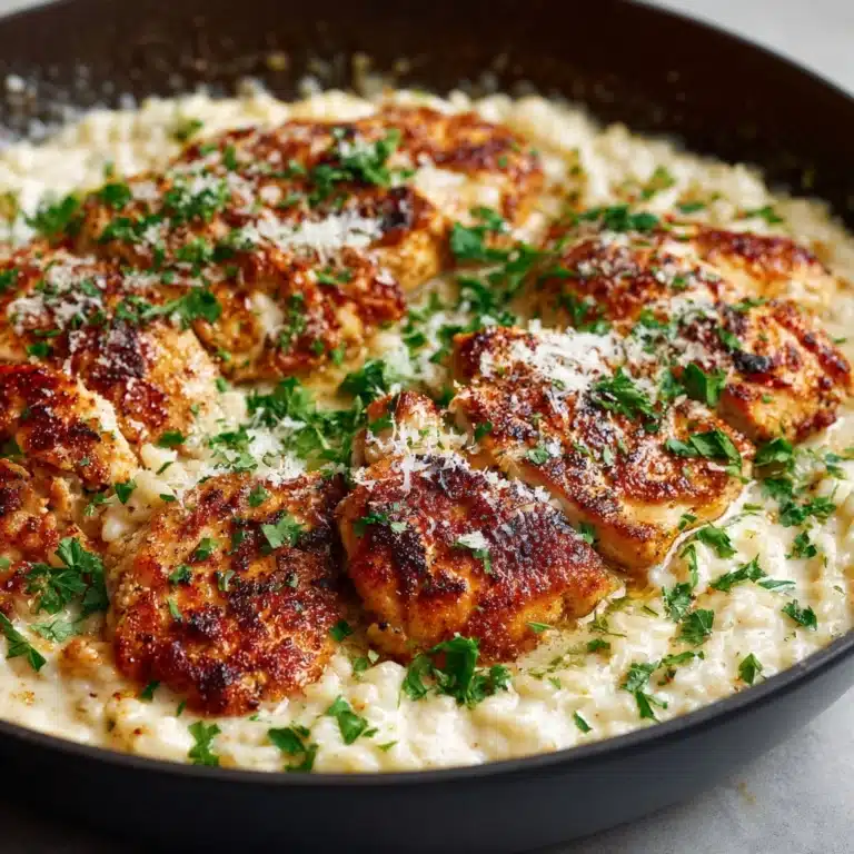 One-Pan Creamy Parmesan Chicken & Rice Recipe
