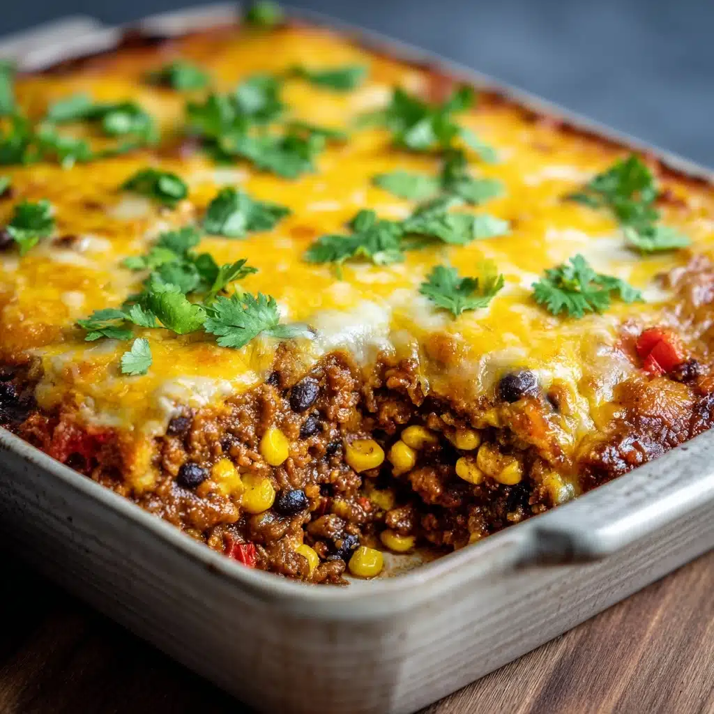 Beef Enchilada Casserole with Rice Recipe - Recipe Image