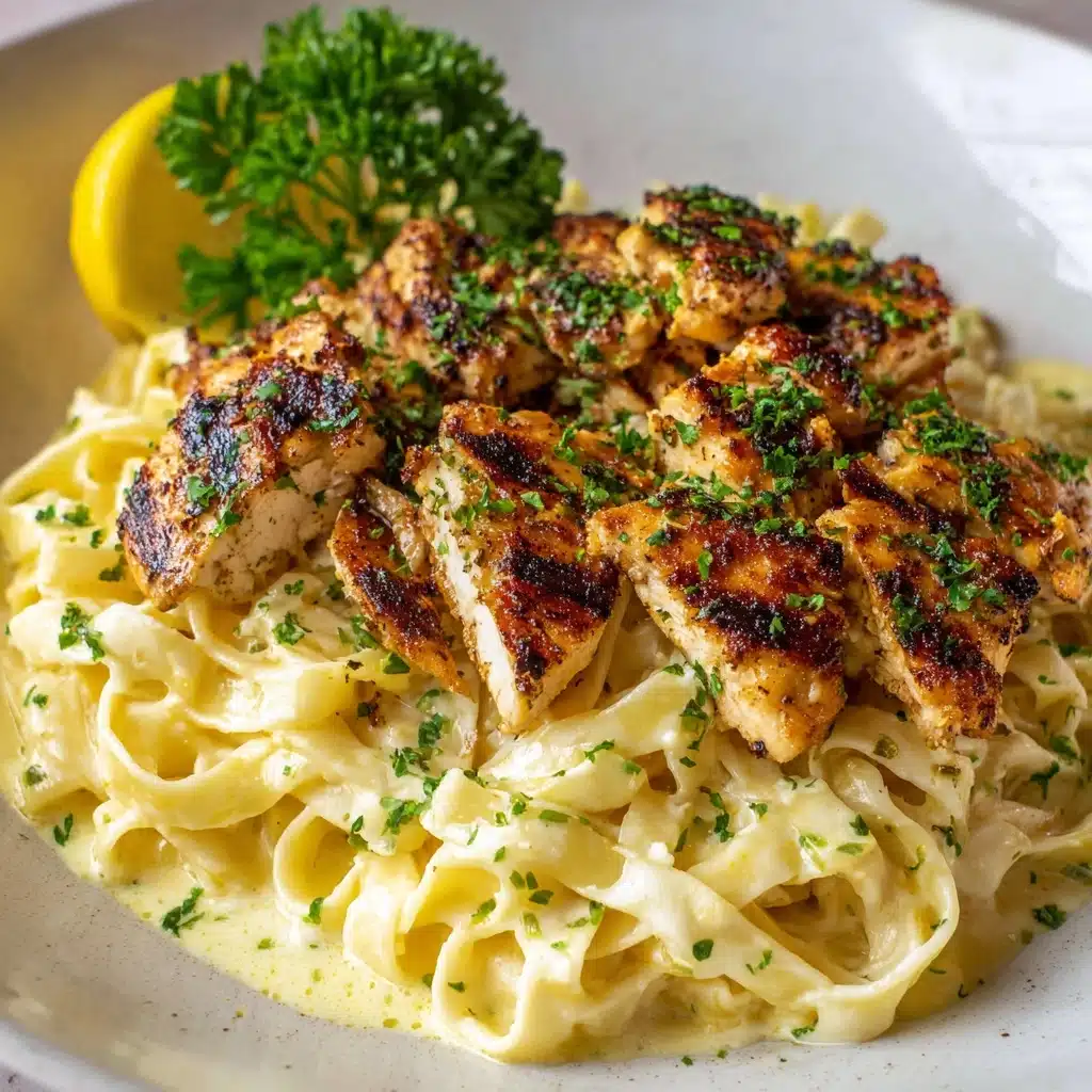 Lemon Garlic Butter Chicken with Parmesan Linguine Recipe - Recipe Image