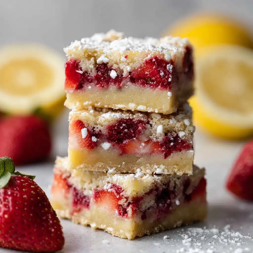 Strawberry Lemon Blondies Recipe - Recipe Image