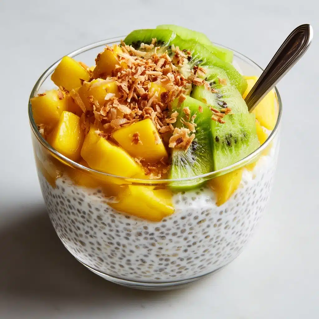 Coconut Chia Seed Pudding with Tropical Fruit Recipe - Recipe Image