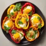 Baked Eggs in Bell Pepper Rings Recipe