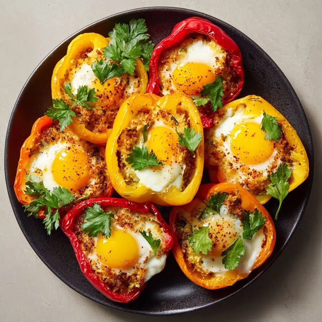 Baked Eggs in Bell Pepper Rings Recipe