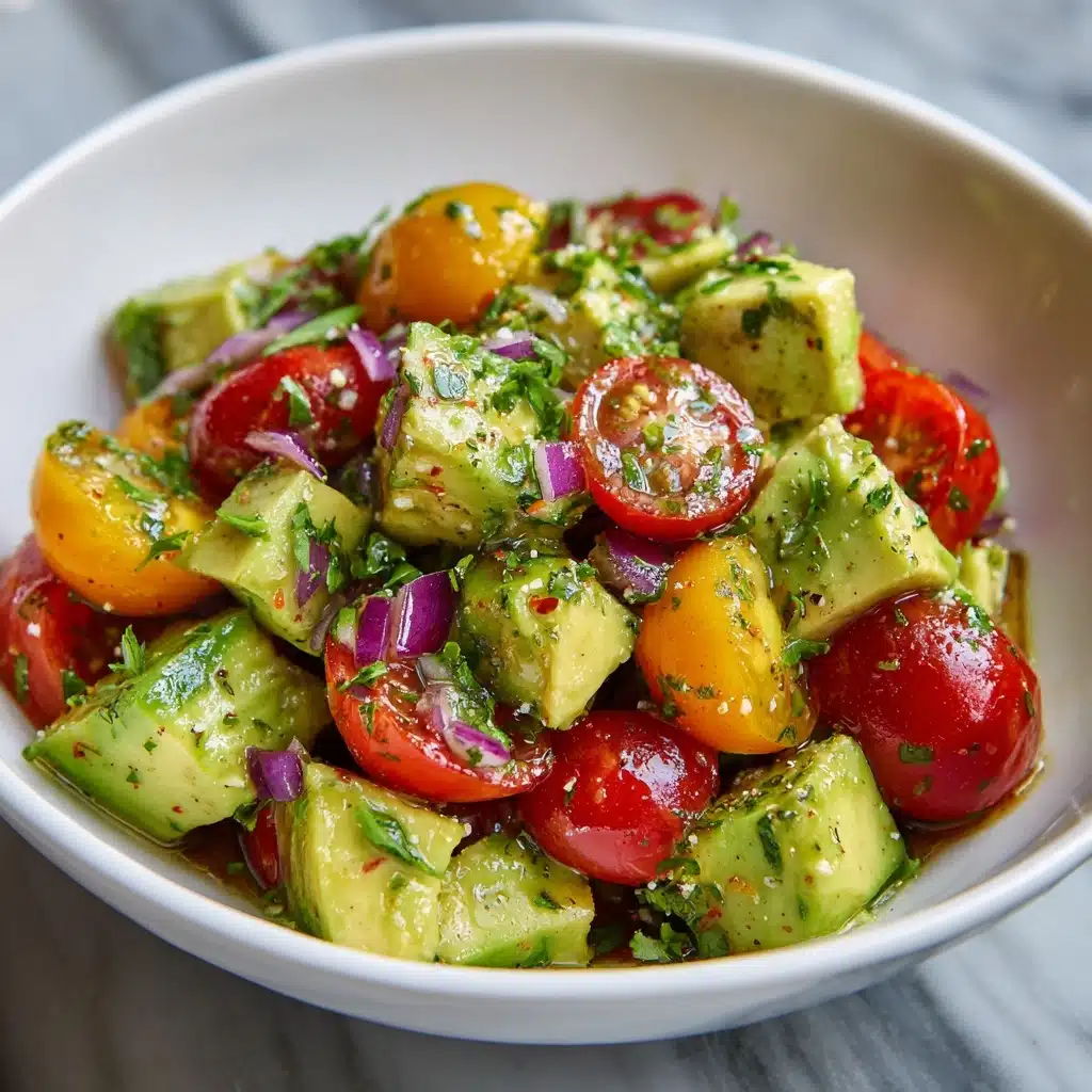 Cucumbers Tomatoes Avocado Salad Recipe - Recipe Image
