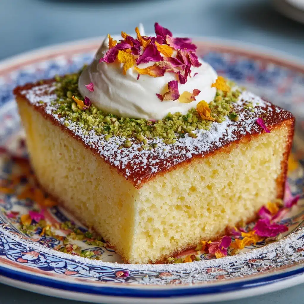 Semolina Cake With Cream (Basbousa) Recipe - Recipe Image