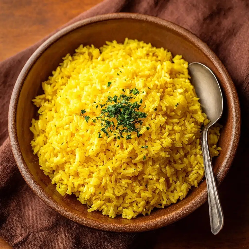 Garlic Turmeric Rice Recipe - Recipe Image