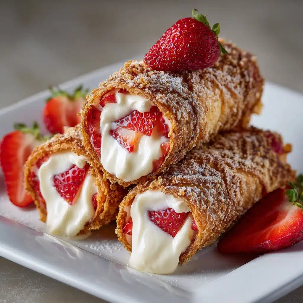 Strawberry Cheesecake Eggroll Bites Recipe - Recipe Image
