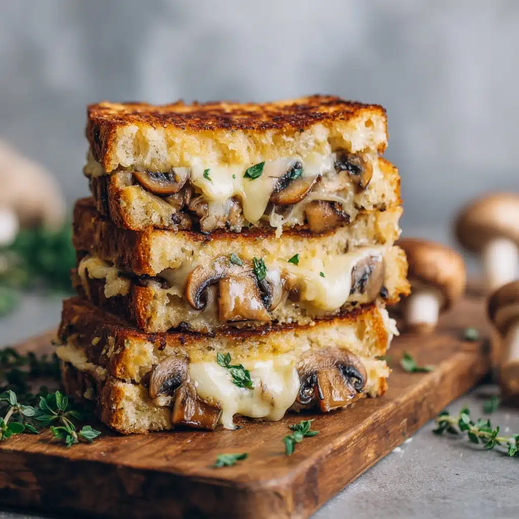 Garlic Mushroom Grilled Cheese Recipe - Recipe Image