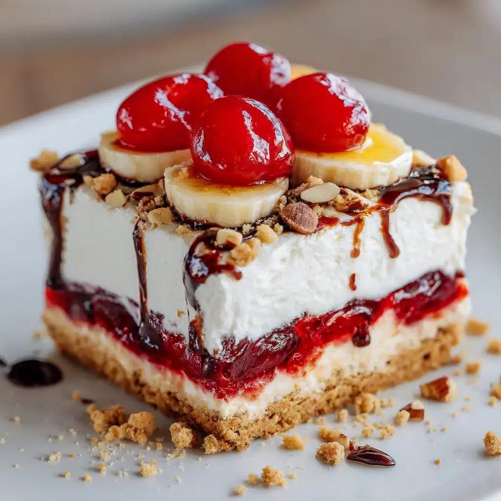 No-Bake Banana Split Cake Recipe - Recipe Image