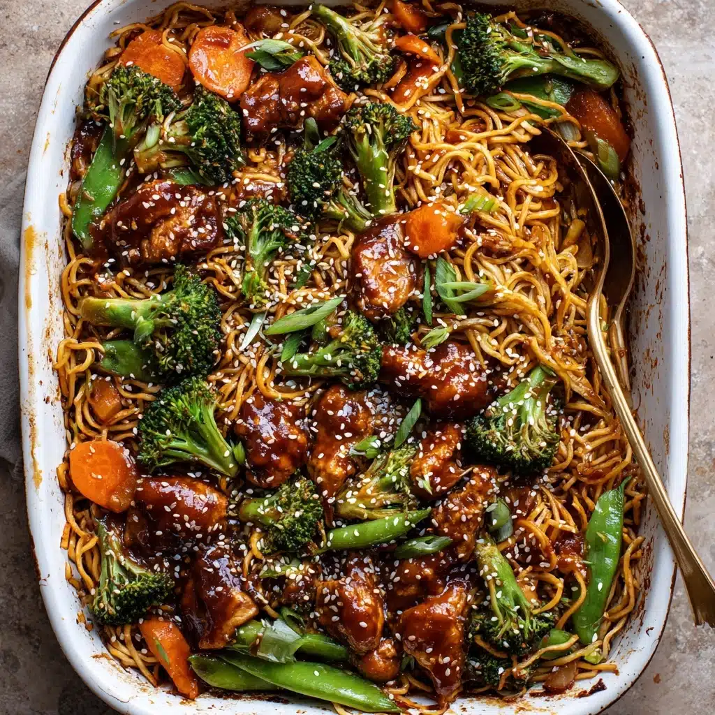 Honey Sesame Chicken Noodle Bake Recipe - Recipe Image
