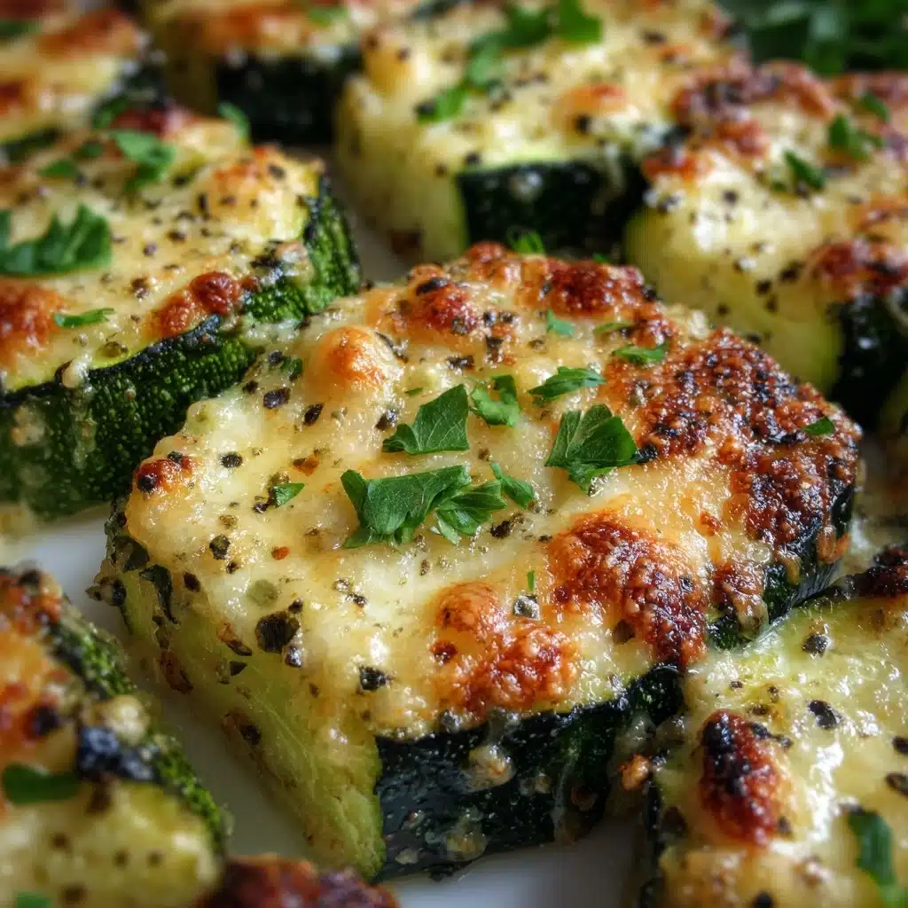 Cheesy Garlic Zucchini Steaks Recipe - Recipe Image