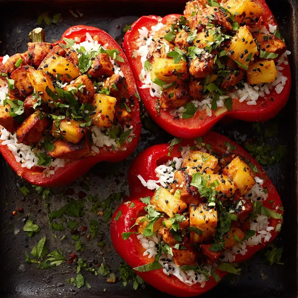 Teriyaki Pineapple Chicken & Rice Stuffed Peppers Recipe - Recipe Image