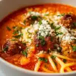 Chunky Italian Meatball Soup Recipe