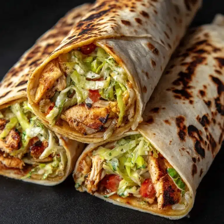 Cheesy Chicken Garlic Wraps Recipe