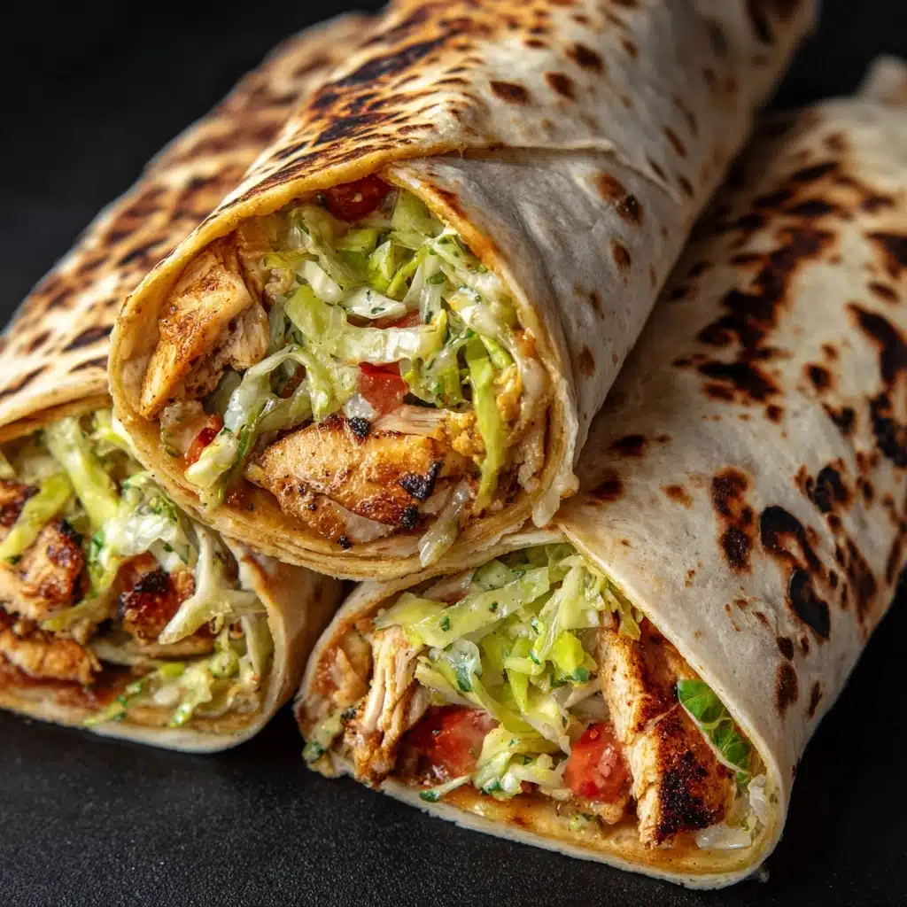 Cheesy Chicken Garlic Wraps Recipe - Recipe Image