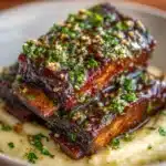 Succulent Short Ribs Slow-Cooked in Cola with Creamy Parmesan Risotto Recipe