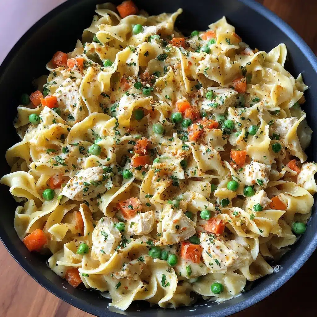 Chicken Pot Pie Noodle Skillet Recipe