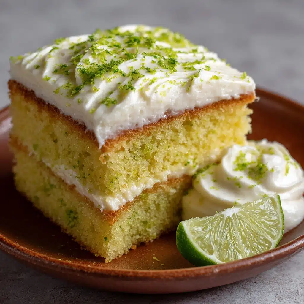 Key Lime Cake with Key Lime Cream Cheese Frosting Recipe - Recipe Image