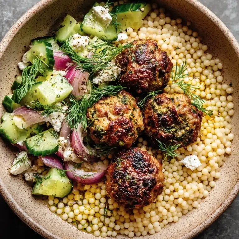 Herby Greek Chicken Meatballs Recipe