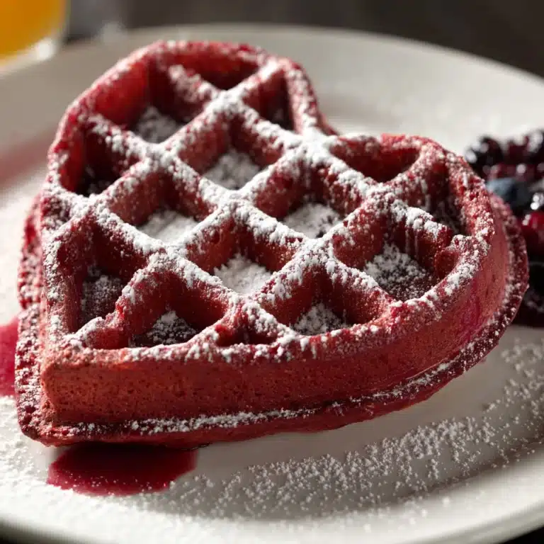 Heart-Shaped Red Velvet Waffles Recipe