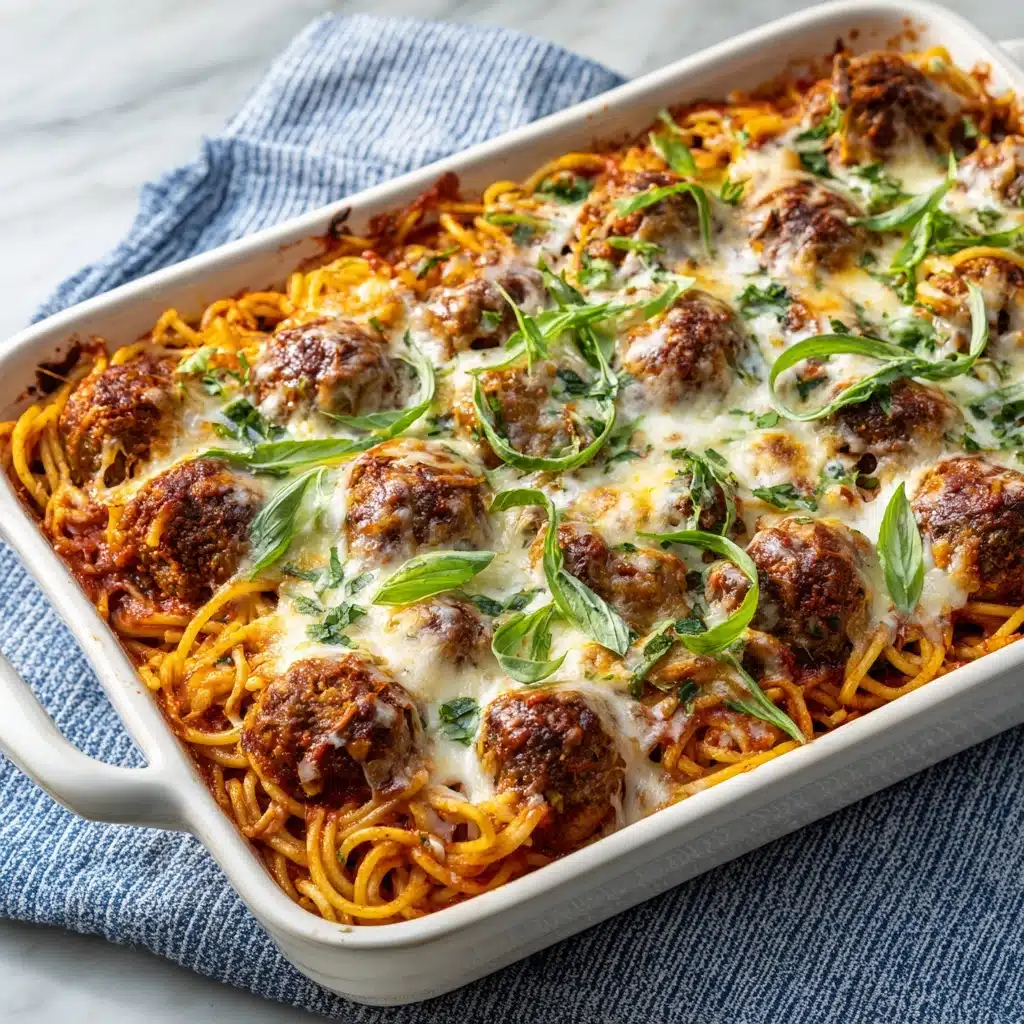 Baked Spaghetti and Meatballs Recipe - Recipe Image